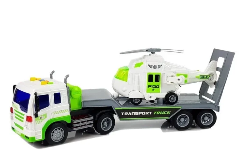Autotransporter Na Baterije 1:16 S Helikopterom 3