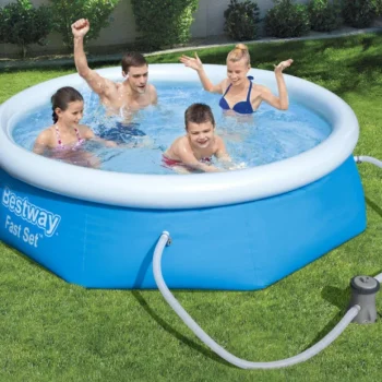 Bestway 8ft Ekspanzijski Bazen 244x66cm + Pumpa + Filter + Krpa Za Popravak 4
