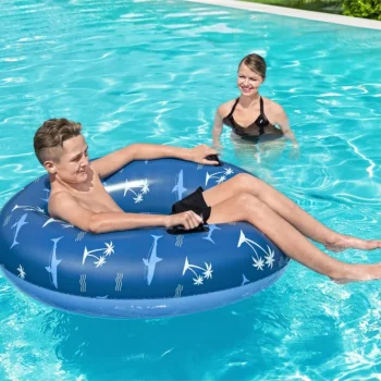 Bestway Plavi Morski Psi Prsten Za Plivanje 119 Cm Vinil + 2 Ručke, Plava 10