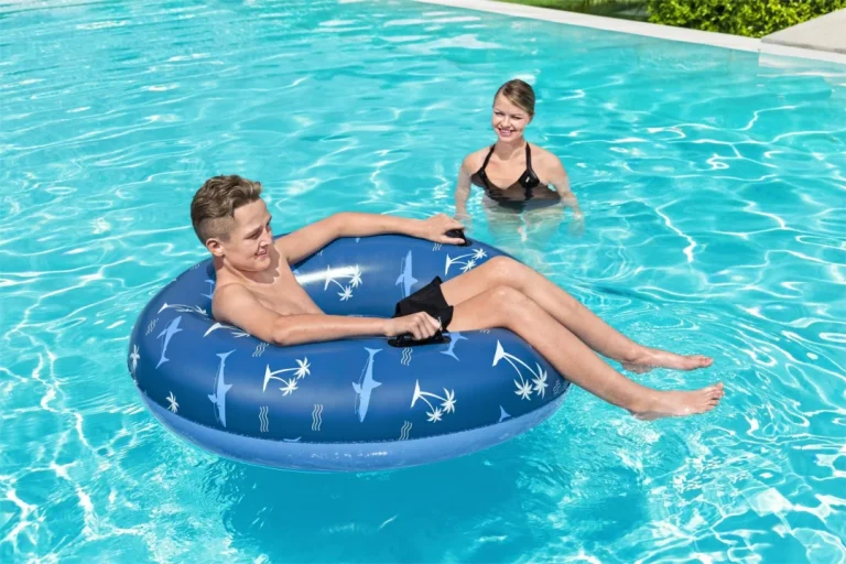 Bestway Plavi Morski Psi Prsten Za Plivanje 119 Cm Vinil + 2 Ručke, Plava 10