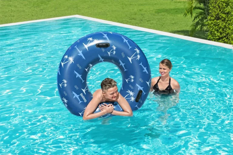 Bestway Plavi Morski Psi Prsten Za Plivanje 119 Cm Vinil + 2 Ručke, Plava 11