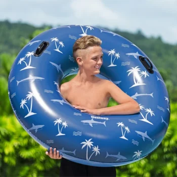 Bestway Plavi Morski Psi Prsten Za Plivanje 119 Cm Vinil + 2 Ručke, Plava 8