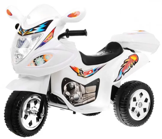 Bjx 088 Električni Tricikl Za Najmlađu Djecu Bijeli + Zvuci + Svjetla, Bijela Motor Na Akumulator 1