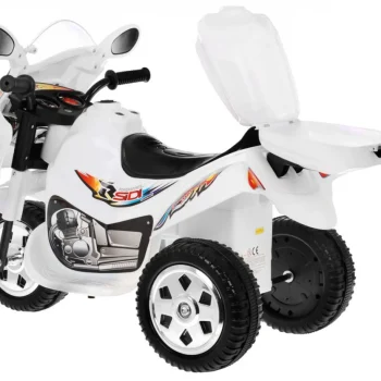 Bjx 088 Električni Tricikl Za Najmlađu Djecu Bijeli + Zvuci + Svjetla, Bijela Motor Na Akumulator 3