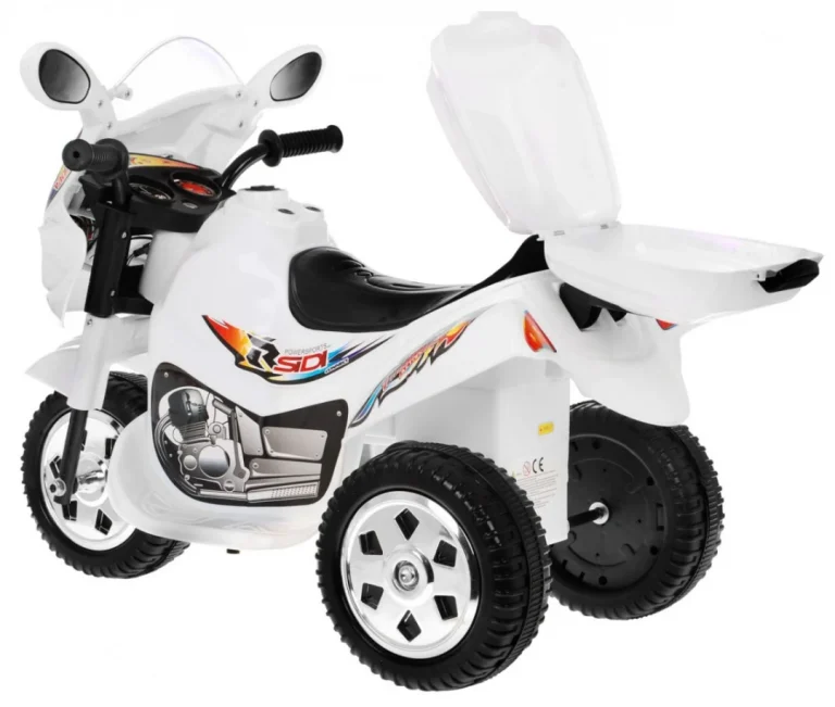 Bjx 088 Električni Tricikl Za Najmlađu Djecu Bijeli + Zvuci + Svjetla, Bijela Motor Na Akumulator 3