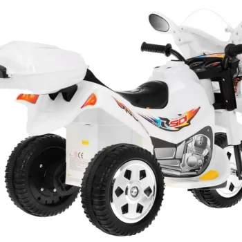 Bjx 088 Električni Tricikl Za Najmlađu Djecu Bijeli + Zvuci + Svjetla, Bijela Motor Na Akumulator 4