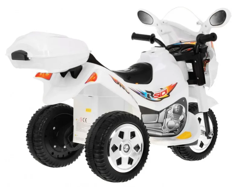 Bjx 088 Električni Tricikl Za Najmlađu Djecu Bijeli + Zvuci + Svjetla, Bijela Motor Na Akumulator 4