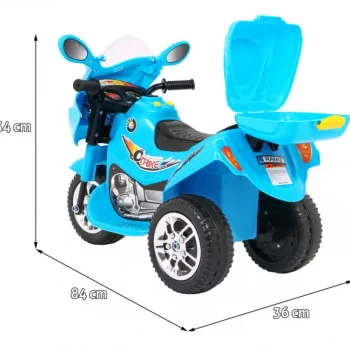 Bjx 088 Električni Tricikl Za Najmlađu Djecu Plavi + Zvuci + Svjetla, Plava Motor Na Akumulator 2