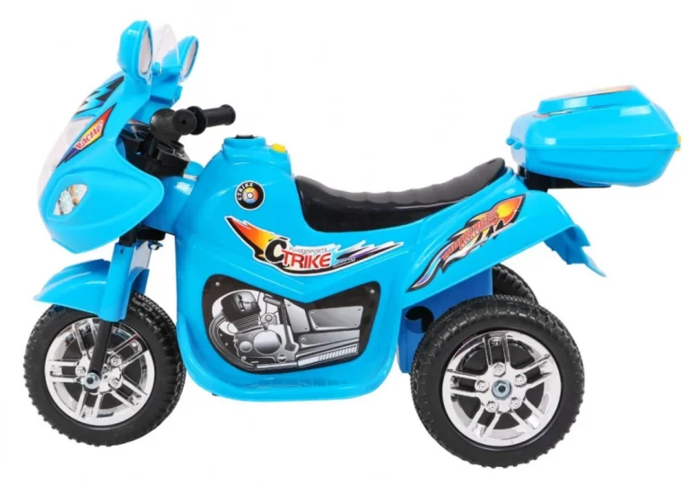 Bjx 088 Električni Tricikl Za Najmlađu Djecu Plavi + Zvuci + Svjetla, Plava Motor Na Akumulator 4