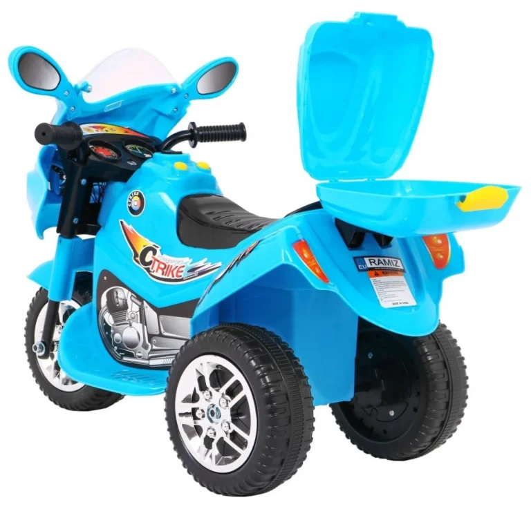 Bjx 088 Električni Tricikl Za Najmlađu Djecu Plavi + Zvuci + Svjetla, Plava Motor Na Akumulator 5
