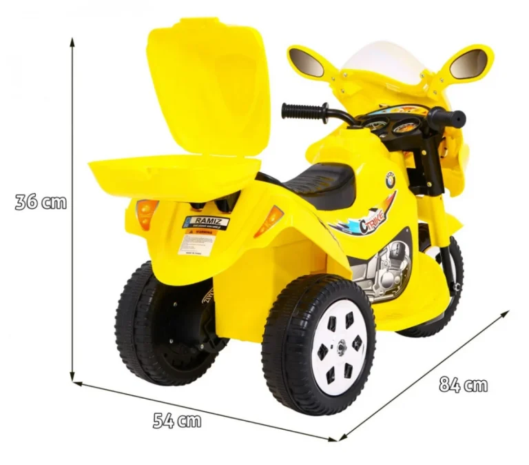 Bjx 088 Električni Tricikl Za Najmlađu Djecu Žuti + Zvuci + Svjetla, žuta Motor Na Akumulator 2