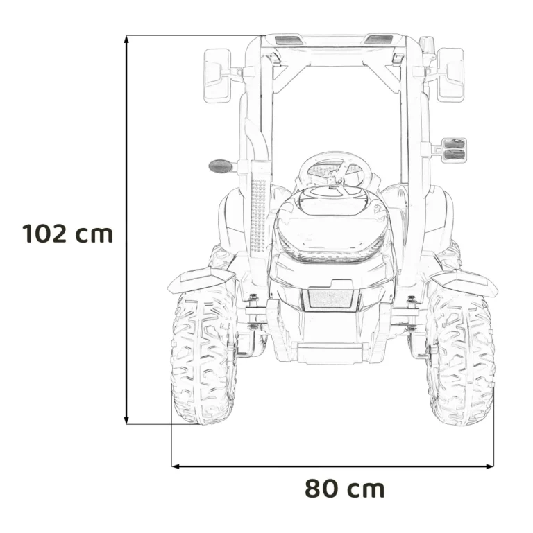 Blast Traktor S Prikolicom Crveni 24v 2