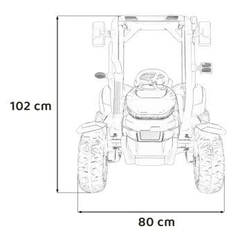 Blast Traktor S Prikolicom Zeleni 24v 3