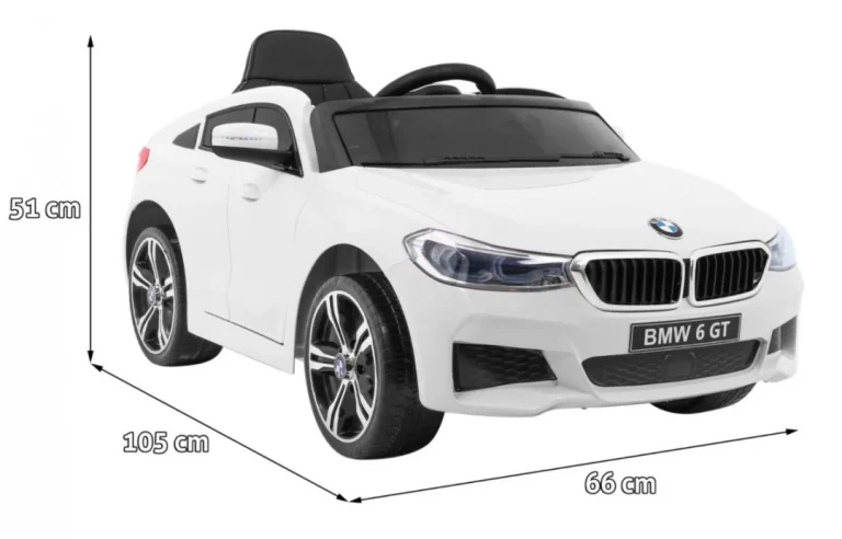 Bmw 6 Gt Automobil Na Baterije Bijeli + Daljinski Upravljač + Spori Start + Eva, Bijela 2