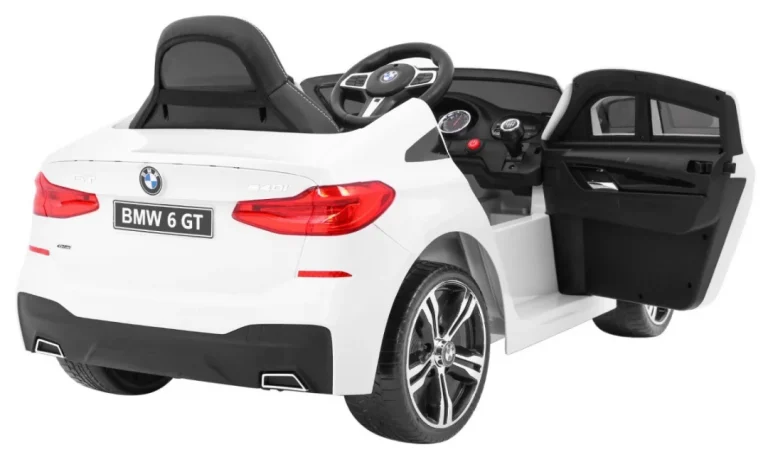 Bmw 6 Gt Automobil Na Baterije Bijeli + Daljinski Upravljač + Spori Start + Eva, Bijela 8