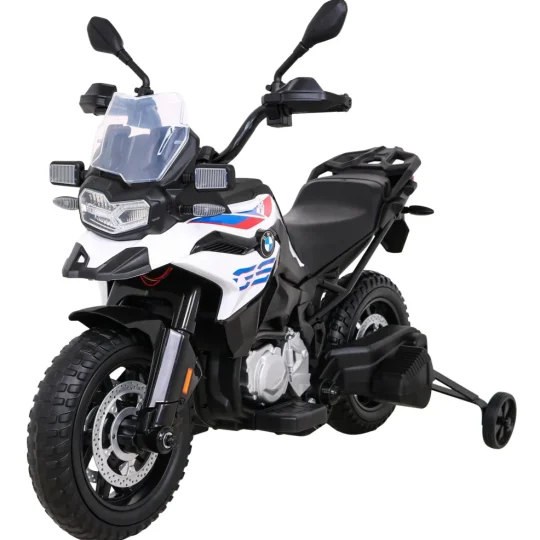 Bmw F850 Gs Dječji Motocikl Na Baterije Bijeli + Pomoćni Kotači + Audio Led + Spori Start, Bijela Motor Na Akumulator 1