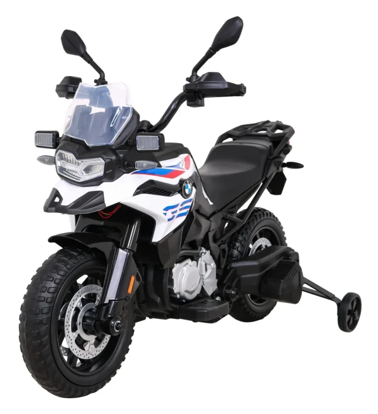 Bmw F850 Gs Dječji Motocikl Na Baterije Bijeli + Pomoćni Kotači + Audio Led + Spori Start, Bijela Motor Na Akumulator 1