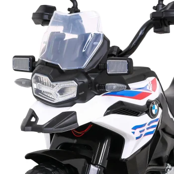 Bmw F850 Gs Dječji Motocikl Na Baterije Bijeli + Pomoćni Kotači + Audio Led + Spori Start, Bijela Motor Na Akumulator 11