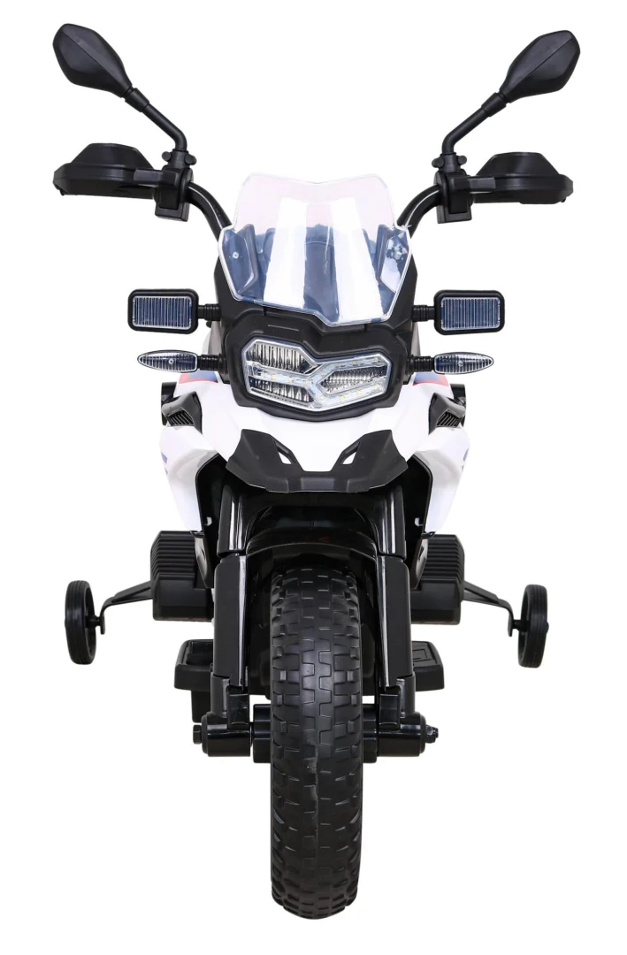 Bmw F850 Gs Dječji Motocikl Na Baterije Bijeli + Pomoćni Kotači + Audio Led + Spori Start, Bijela Motor Na Akumulator 3