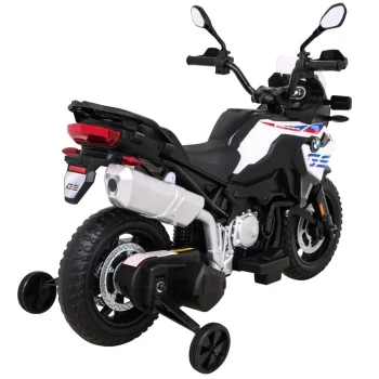 Bmw F850 Gs Dječji Motocikl Na Baterije Bijeli + Pomoćni Kotači + Audio Led + Spori Start, Bijela Motor Na Akumulator 7