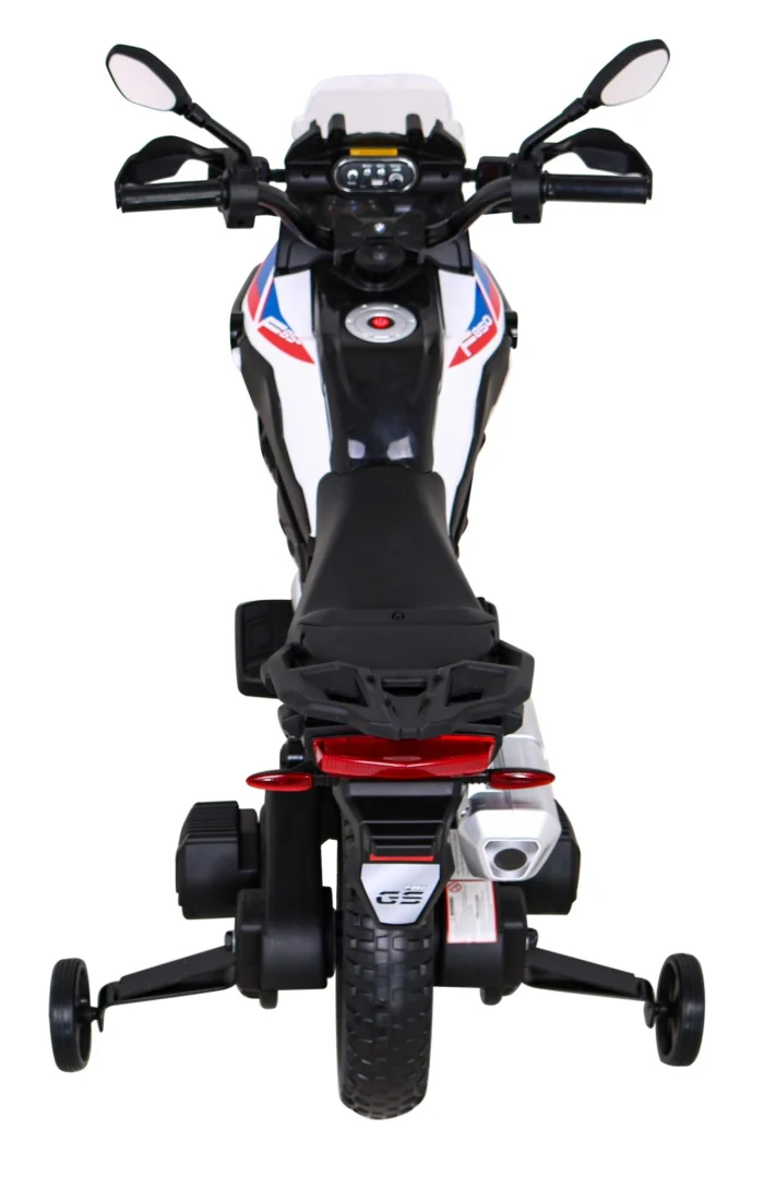 Bmw F850 Gs Dječji Motocikl Na Baterije Bijeli + Pomoćni Kotači + Audio Led + Spori Start, Bijela Motor Na Akumulator 9