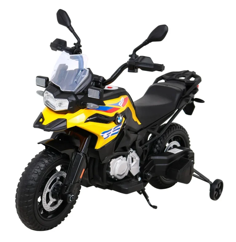Bmw F850 Gs Dječji Motocikl Na Baterije žuti + Pomoćni Kotači + Audio Led + Spori Start + Eva, žuta Motor Na Akumulator 1