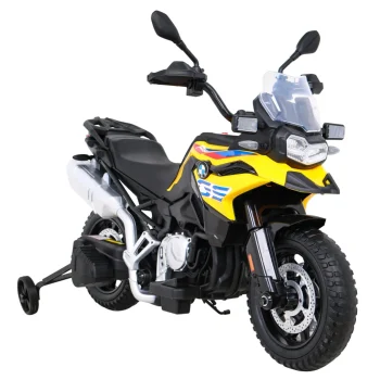 Bmw F850 Gs Dječji Motocikl Na Baterije žuti + Pomoćni Kotači + Audio Led + Spori Start + Eva, žuta Motor Na Akumulator 10