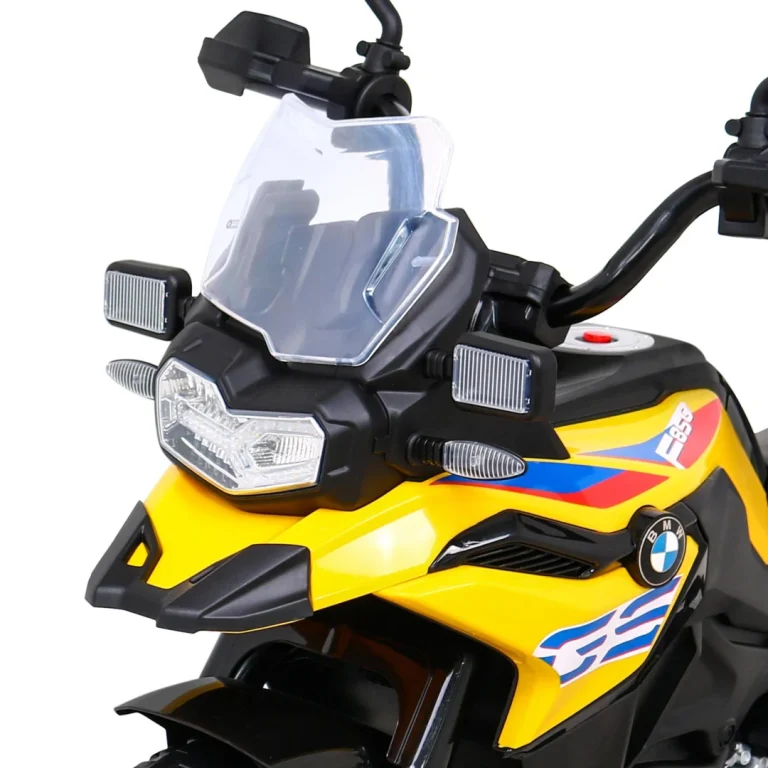 Bmw F850 Gs Dječji Motocikl Na Baterije žuti + Pomoćni Kotači + Audio Led + Spori Start + Eva, žuta Motor Na Akumulator 11