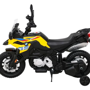 Bmw F850 Gs Dječji Motocikl Na Baterije žuti + Pomoćni Kotači + Audio Led + Spori Start + Eva, žuta Motor Na Akumulator 4