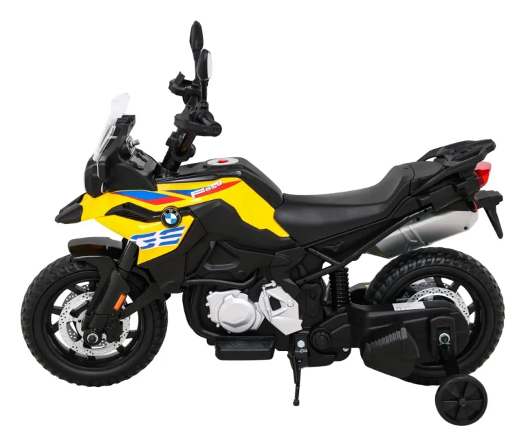 Bmw F850 Gs Dječji Motocikl Na Baterije žuti + Pomoćni Kotači + Audio Led + Spori Start + Eva, žuta Motor Na Akumulator 4