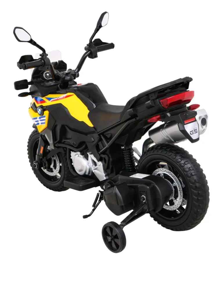 Bmw F850 Gs Dječji Motocikl Na Baterije žuti + Pomoćni Kotači + Audio Led + Spori Start + Eva, žuta Motor Na Akumulator 5