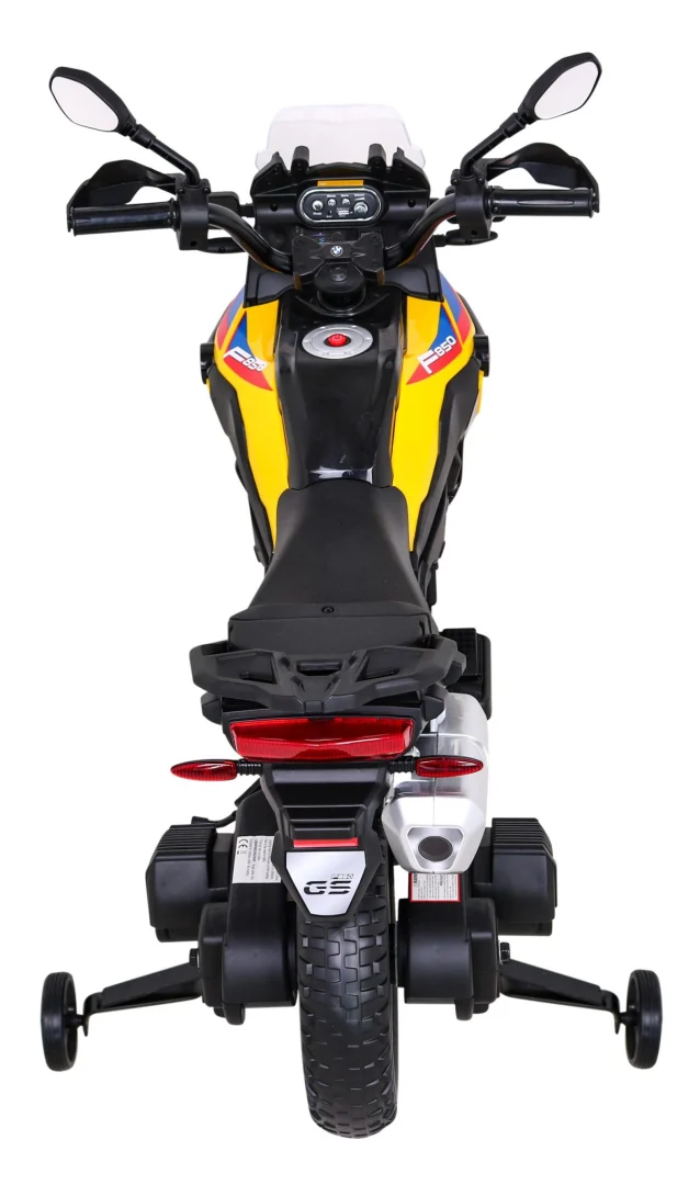 Bmw F850 Gs Dječji Motocikl Na Baterije žuti + Pomoćni Kotači + Audio Led + Spori Start + Eva, žuta Motor Na Akumulator 7