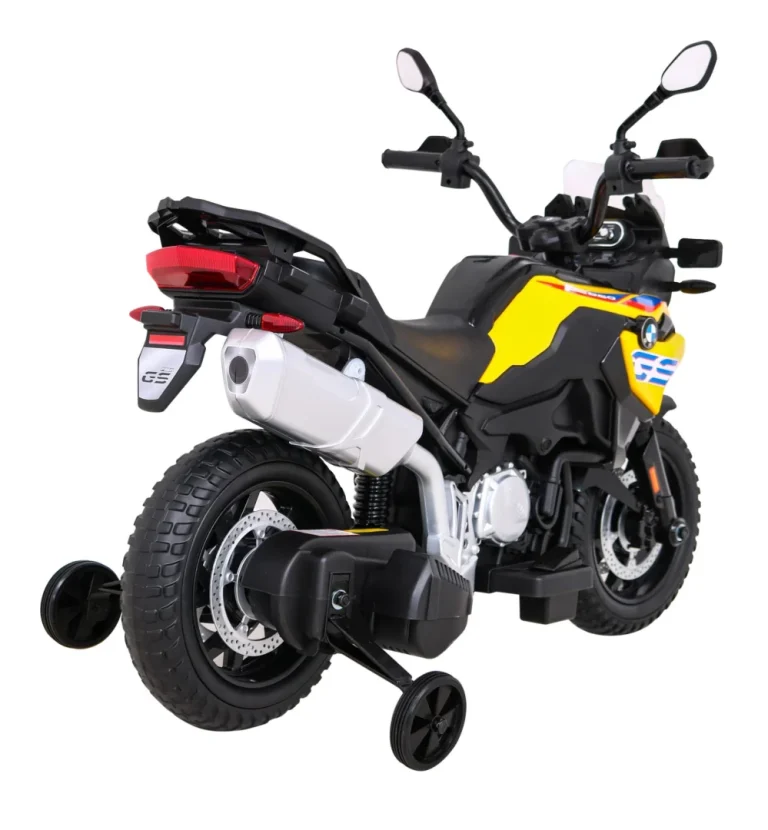 Bmw F850 Gs Dječji Motocikl Na Baterije žuti + Pomoćni Kotači + Audio Led + Spori Start + Eva, žuta Motor Na Akumulator 9