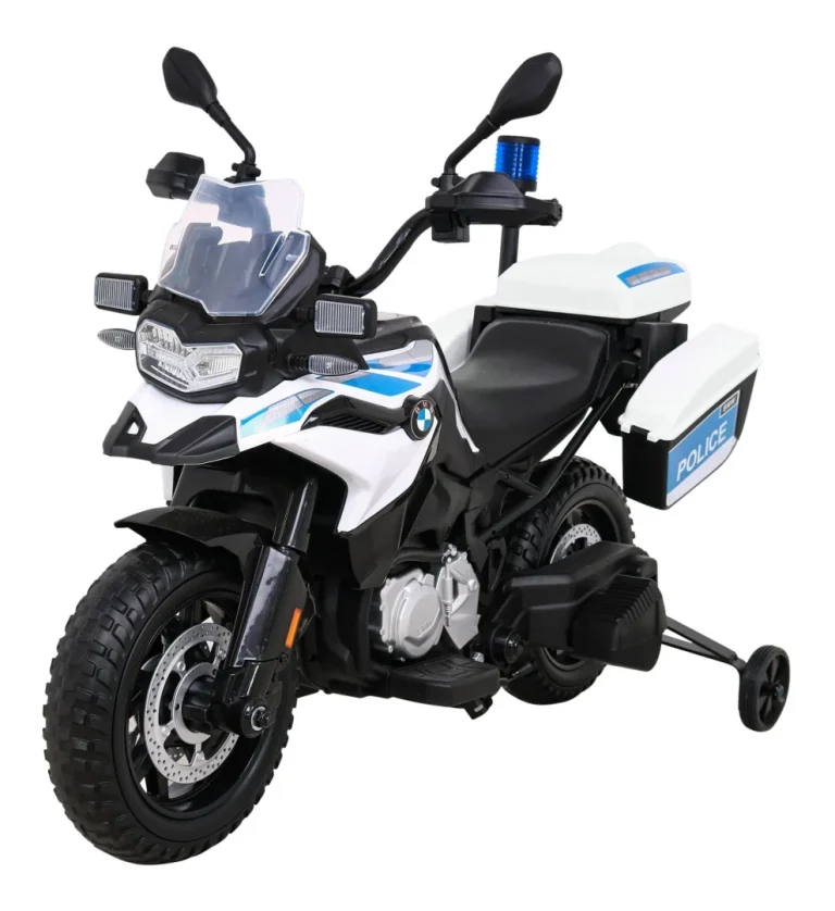 Bmw F850 Gs Policijski Motocikl Na Baterije Za Djecu + Pomoćni Kotači + Sirena + Svjetla + 2 Kofera Motor Na Akumulator 1