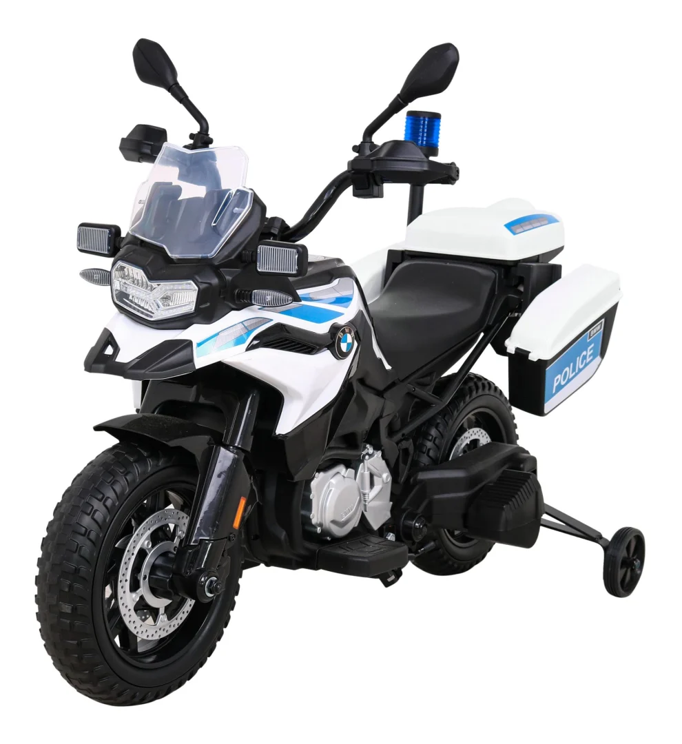 Bmw F850 Gs Policijski Motocikl Na Baterije Za Djecu + Pomoćni Kotači + Sirena + Svjetla + 2 Kofera Motor Na Akumulator 1