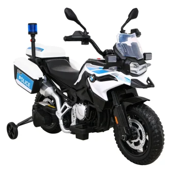 Bmw F850 Gs Policijski Motocikl Na Baterije Za Djecu + Pomoćni Kotači + Sirena + Svjetla + 2 Kofera Motor Na Akumulator 10