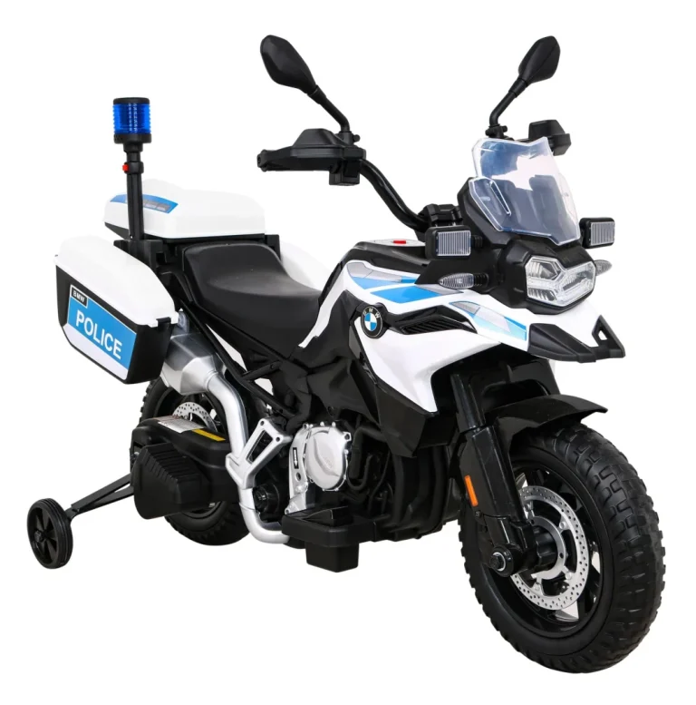 Bmw F850 Gs Policijski Motocikl Na Baterije Za Djecu + Pomoćni Kotači + Sirena + Svjetla + 2 Kofera Motor Na Akumulator 10