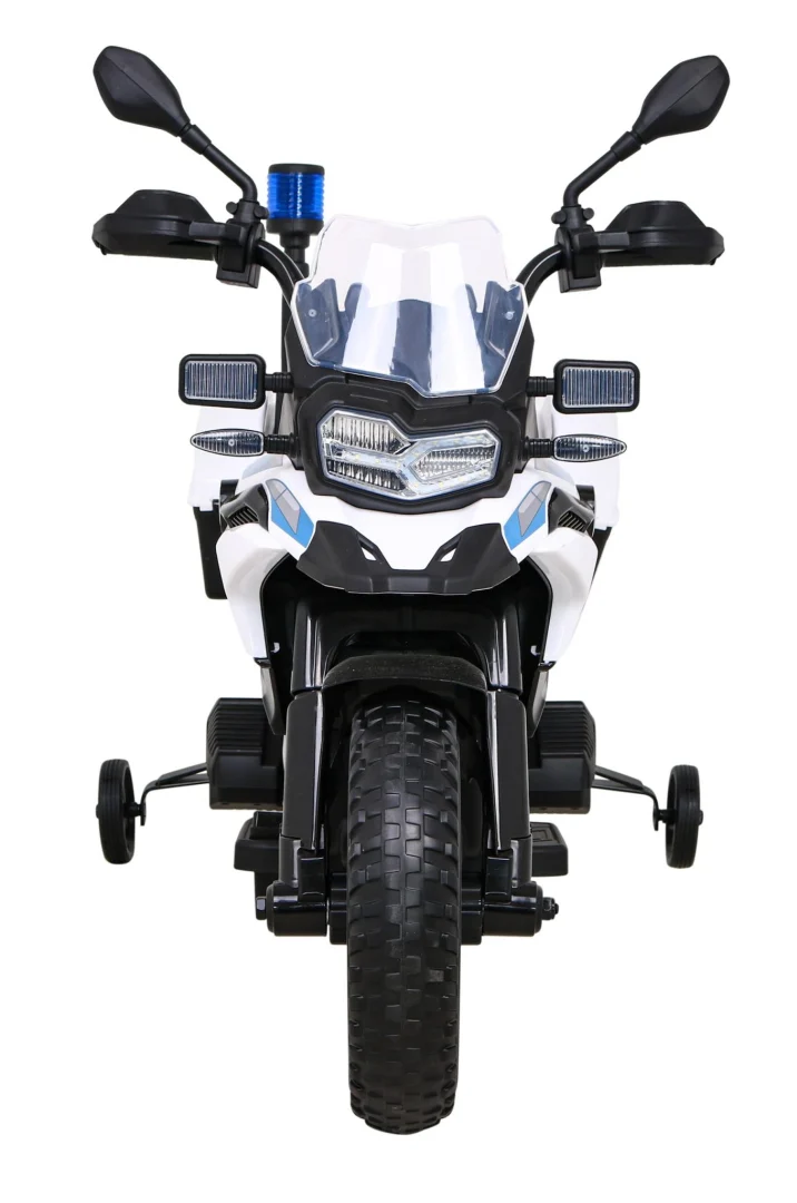 Bmw F850 Gs Policijski Motocikl Na Baterije Za Djecu + Pomoćni Kotači + Sirena + Svjetla + 2 Kofera Motor Na Akumulator 3
