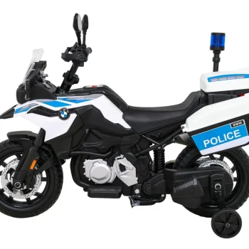 Bmw F850 Gs Policijski Motocikl Na Baterije Za Djecu + Pomoćni Kotači + Sirena + Svjetla + 2 Kofera Motor Na Akumulator 4