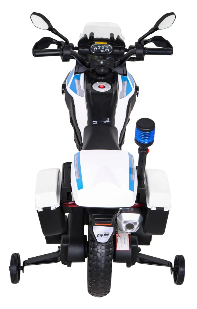 Bmw F850 Gs Policijski Motocikl Na Baterije Za Djecu + Pomoćni Kotači + Sirena + Svjetla + 2 Kofera Motor Na Akumulator 8