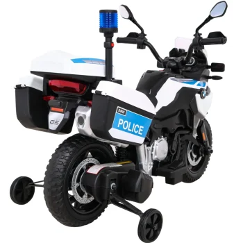 Bmw F850 Gs Policijski Motocikl Na Baterije Za Djecu + Pomoćni Kotači + Sirena + Svjetla + 2 Kofera Motor Na Akumulator 9