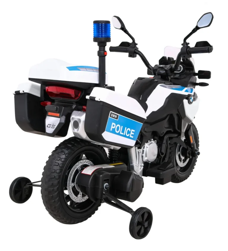 Bmw F850 Gs Policijski Motocikl Na Baterije Za Djecu + Pomoćni Kotači + Sirena + Svjetla + 2 Kofera Motor Na Akumulator 9