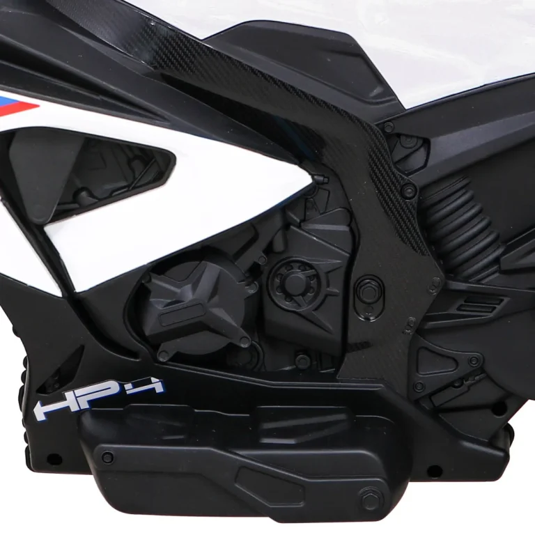 Bmw Hp4 Dječji Motocikl Na Baterije, Bijeli + 3 Kotača + Led + Mp3 Usb + Eko Koža, Bijela Motor Na Akumulator 11
