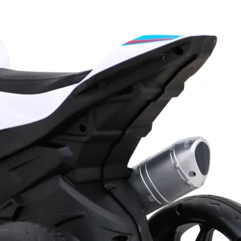 Bmw Hp4 Dječji Motocikl Na Baterije, Bijeli + 3 Kotača + Led + Mp3 Usb + Eko Koža, Bijela Motor Na Akumulator 12