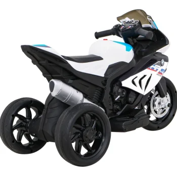 Bmw Hp4 Dječji Motocikl Na Baterije, Bijeli + 3 Kotača + Led + Mp3 Usb + Eko Koža, Bijela Motor Na Akumulator 8