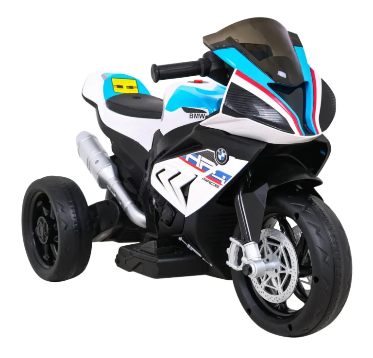 Bmw Hp4 Dječji Motocikl Na Baterije, Bijeli + 3 Kotača + Led + Mp3 Usb + Eko Koža, Bijela Motor Na Akumulator 9