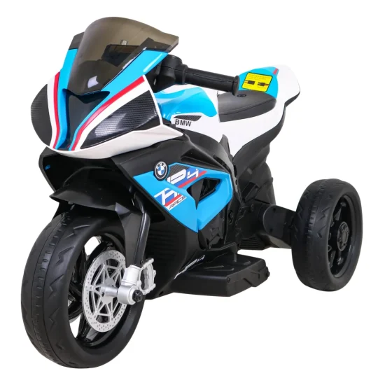 Bmw Hp4 Dječji Motocikl Na Baterije, Plavi + 3 Kotača + Led + Mp3 Usb + Eko Koža, Plava Motor Na Akumulator 1