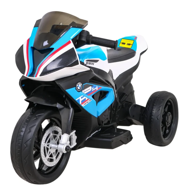 Bmw Hp4 Dječji Motocikl Na Baterije, Plavi + 3 Kotača + Led + Mp3 Usb + Eko Koža, Plava Motor Na Akumulator 1