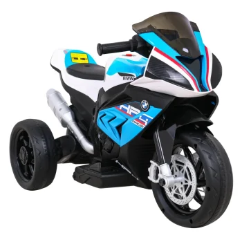 Bmw Hp4 Dječji Motocikl Na Baterije, Plavi + 3 Kotača + Led + Mp3 Usb + Eko Koža, Plava Motor Na Akumulator 10