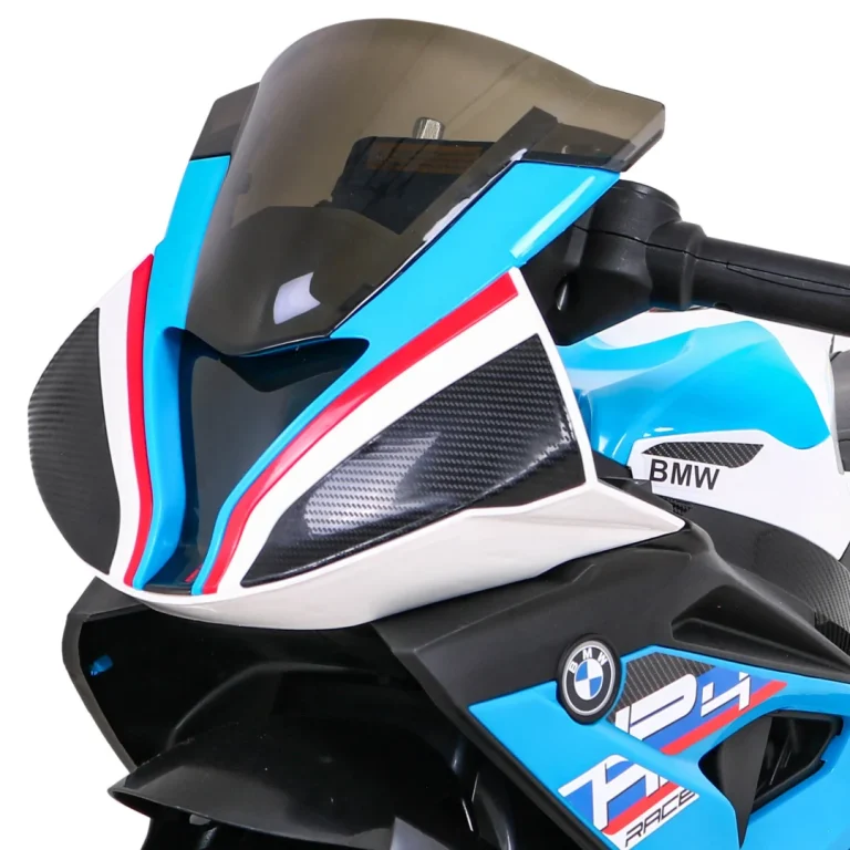 Bmw Hp4 Dječji Motocikl Na Baterije, Plavi + 3 Kotača + Led + Mp3 Usb + Eko Koža, Plava Motor Na Akumulator 11